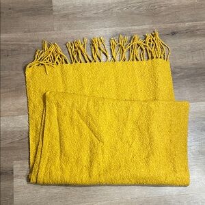 Wild Fable Cozy Yellow Boucle Oversized Scarf